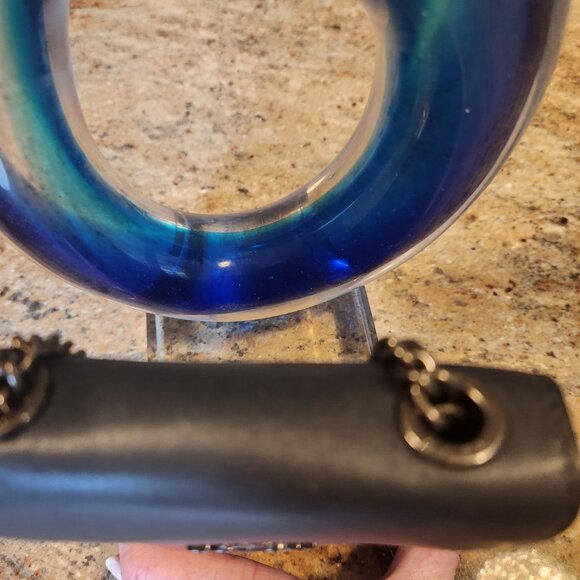 Coach North/South Phone Crossbody Rainbow Navy Blue Glitter Limited Edition - Picture 7 of 16